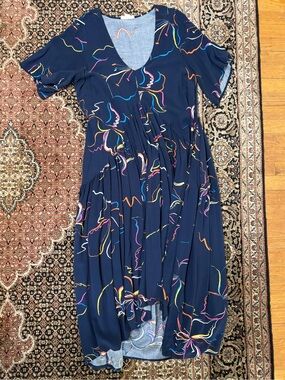 Loralette V-Neck Tie Waist Midi Dress 20